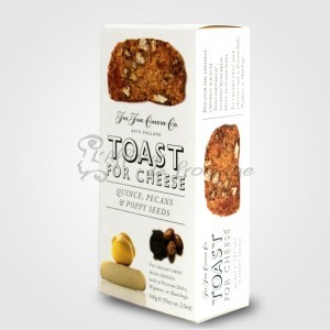 Tostas con membrillo, nueces de pecan y semillas de amapola